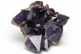 Deep Purple Amethyst Crystal Cluster With Huge Crystals #223339-2